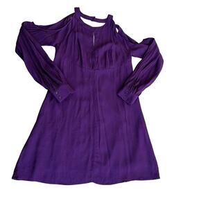 Nasty Gal Mini Shift Dress Womens Small Purple Long Sleeve Casual Flattering Y2K